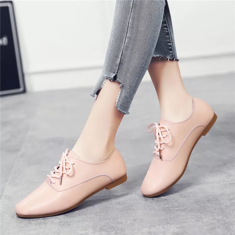 FASHION LEATHER FLAT SHOES