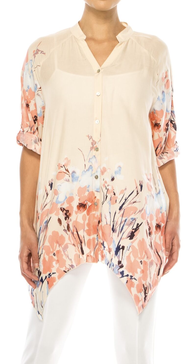 GRAND &  G.  3/4 SLEEVE TOP