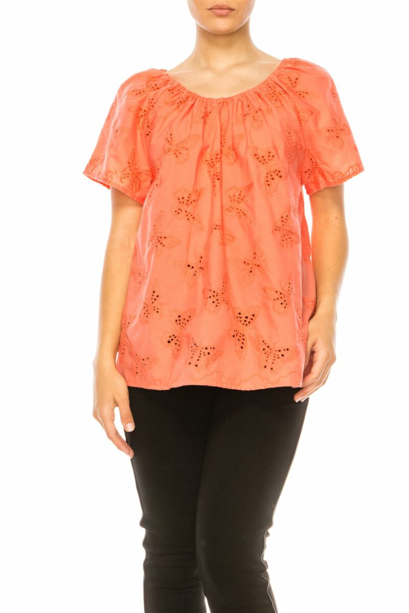 BUTTERFLY EYELET TOP BY GRAND & G.