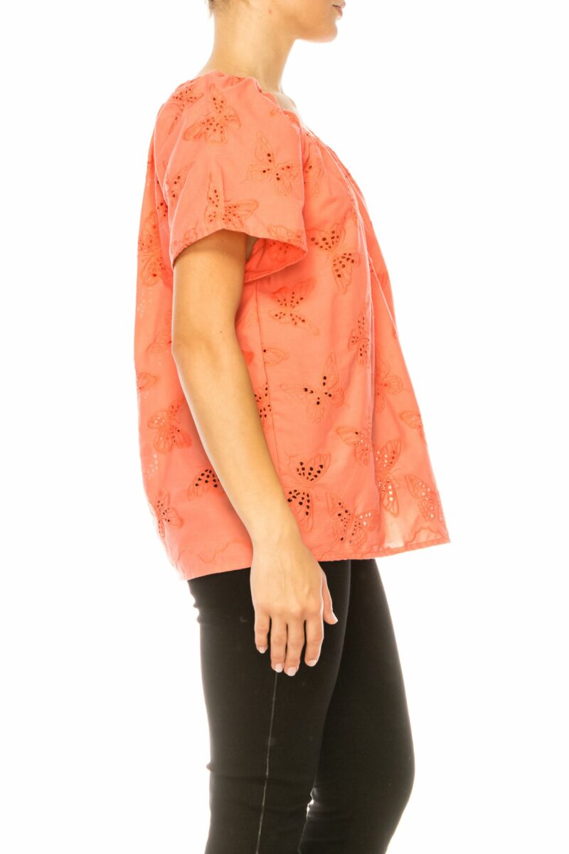 BUTTERFLY EYELET TOP BY GRAND & G.