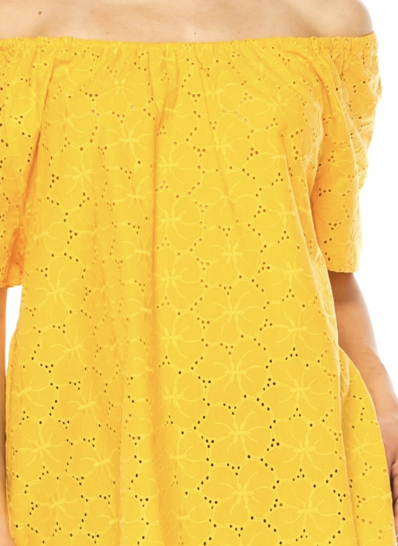 FLORAL EYELET TOP BY GRAND & G.